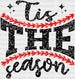 Tis The Season Design - Baseball DTF Heat Transfer ready2transfer White