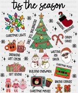Tis The Season For... - Christmas DTF Transfer Adult Unisex - S & M (10’’) / Dark Color Design (See Imaging)