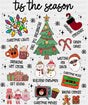 Tis The Season For... - Christmas DTF Transfer Adult Unisex - S & M (10’’) / Dark Color Design (See Imaging)