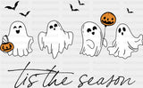 Tis The Season Ghosts - Halloween DTF Transfer Adult Unisex - S & M (10’’) / Dark Color Design (See Imaging)