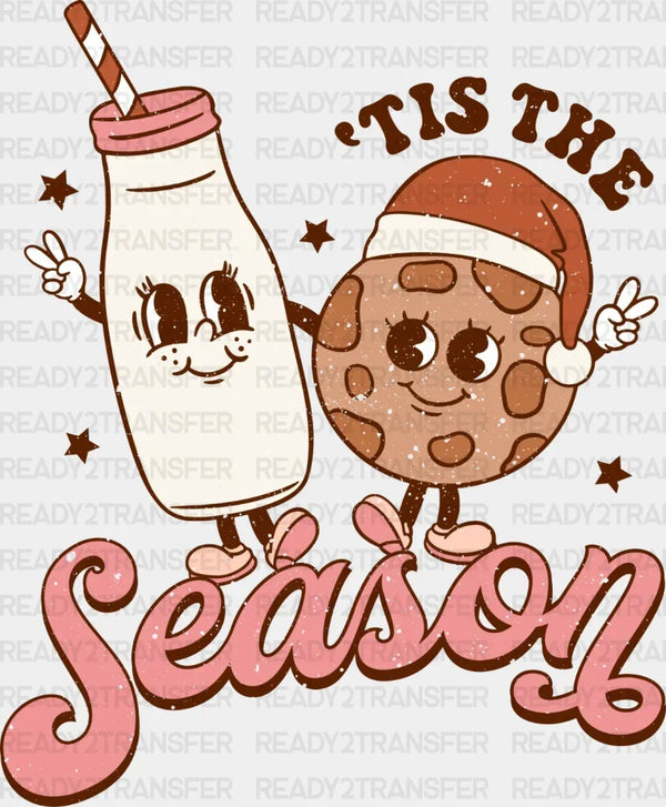 TIS THE SEASON MILK AND COOKIE DTF Transfer
