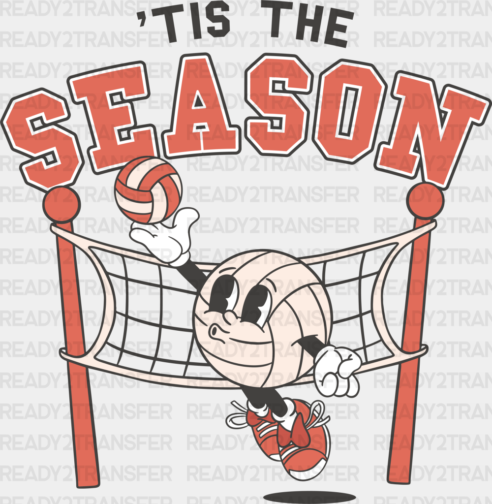 Tis The Season Volleyball Serving Design - Dtf Heat Transfer