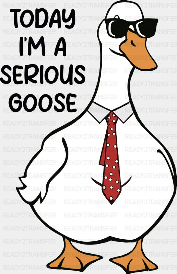 Today I'm A Serious Goose - Funny DTF Transfer