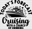 Today’s Forecast - Family Cruise Dtf Heat Transfer Adult Unisex S & M (10’’) / Dark Color