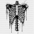 Torso - Skeleton DTF Transfers ready2transfer Dark Color Design (See Imaging)