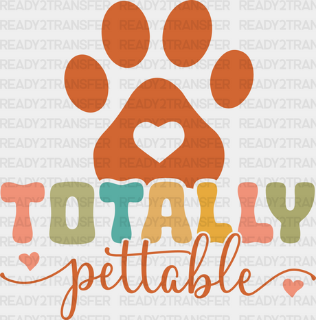 Totally Pettable Paw Design - Dogs Iron On Dtf Transfer