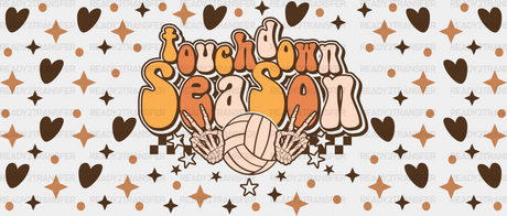 Touchdown Season - Volleyball Cup Wrap Uv Sticker Permanent Dtf Decal