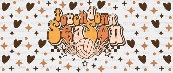 Touchdown Season - Volleyball Cup Wrap UV Sticker Permanent UV DTF Decal