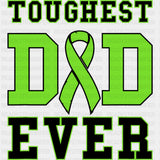 Toughest Dad Ever, Ribbon - Lymphoma DTF Transfers ready2transfer Dark Color Design (See Imaging)