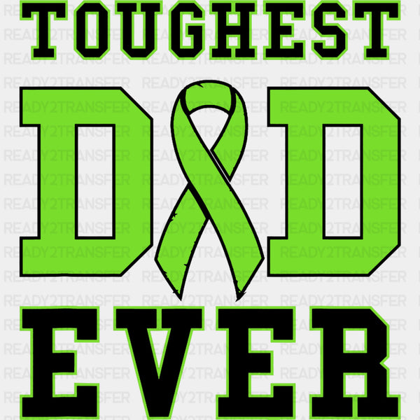 Toughest Dad Ever, Ribbon - Lymphoma DTF Transfers