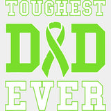 Toughest Dad Ever, Ribbon - Lymphoma DTF Transfers ready2transfer Light Color Design (See Imaging)