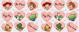 Toy Story Heart - Valentine’s Day Cup Wrap Uv Sticker Permanent Dtf Decal