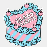 Trans Rights Cake - Transgender DTF Transfers ready2transfer Light Color Design (See Imaging)
