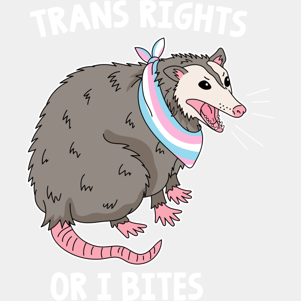 Trans Rights Or I Bites - Transgender DTF Transfers ready2transfer Light Color Design (See Imaging)
