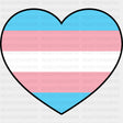 Transgender Flag Heart - Transgender DTF Transfers ready2transfer Dark Color Design (See Imaging)
