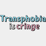 Transphobia Is Cringe - Transgender DTF Transfers ready2transfer Light Color Design (See Imaging)