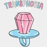 Transphobia Sucks - Transgender DTF Transfers ready2transfer Light Color Design (See Imaging)
