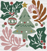 Tree And Leaves - Christmas Dtf Transfer