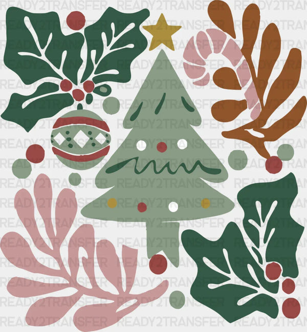 Tree And Leaves - Christmas DTF Transfer