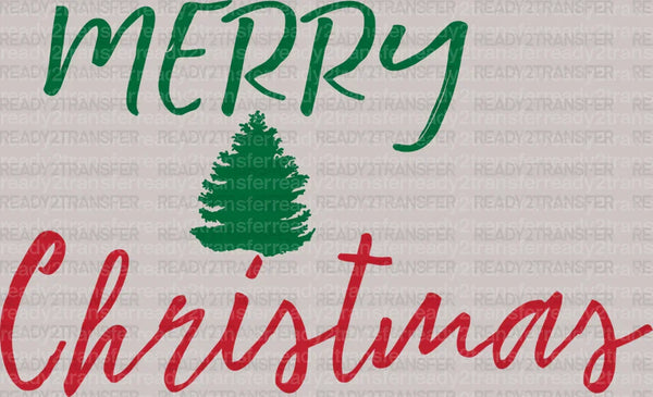Tree Merry Christmas DTF Transfer