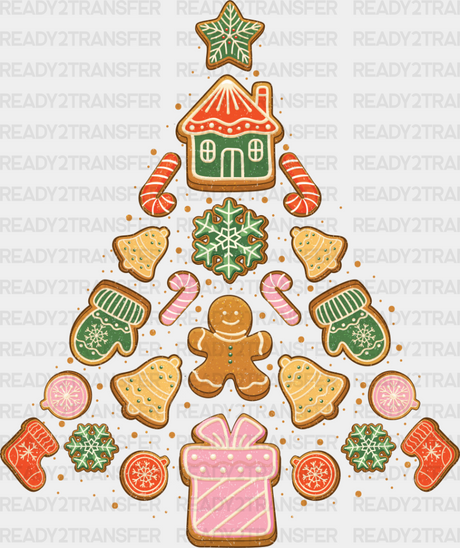 Tree Outline Design - Christmas Dtf Transfer