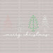 Trees Merry Christmas DTF Transfer ready2transfer White