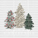 Trees Merry Christmas DTF Transfer ready2transfer White