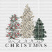 Trees Merry Christmas DTF Transfer ready2transfer Black