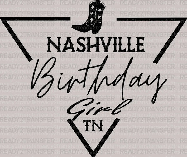 Triangle NASHVILLE Birthday Girl TN DTF Transfer