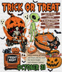 Trick Or Treat October 31 Halloween DTF Transfer Adult Unisex S & M (10’’) / Dark Color Design (See Imaging)