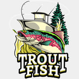 Trout Fish - Fishing DTF Transfers ready2transfer Light Color Design (See Imaging)