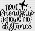 True Friendship Knows No Distance - Bff Iron On Dtf Transfer Adult Unisex S & M (10’’) / Dark