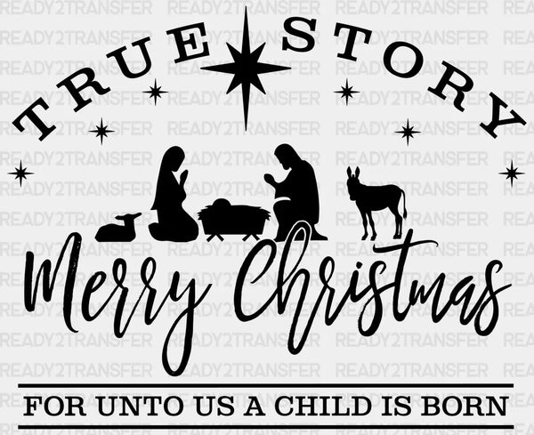 TRUE STORY Merry Christmas DTF Transfer