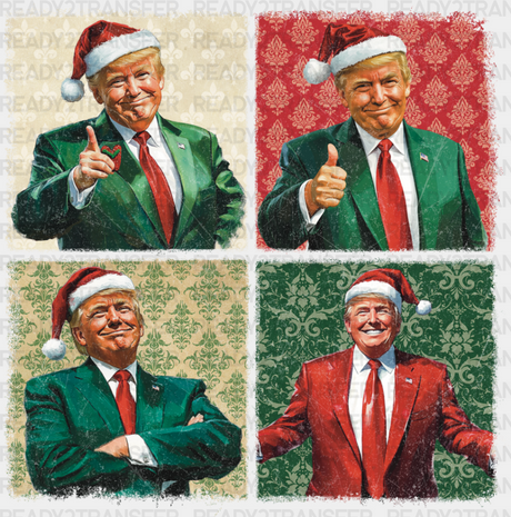 Trump Christmas Collage - Dtf Transfer