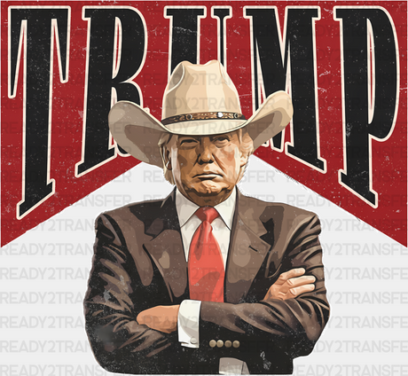 Trump Cowboy Hat Design - Dtf Transfer Adult Unisex S & M (10’’) / Light Color (See Imaging)