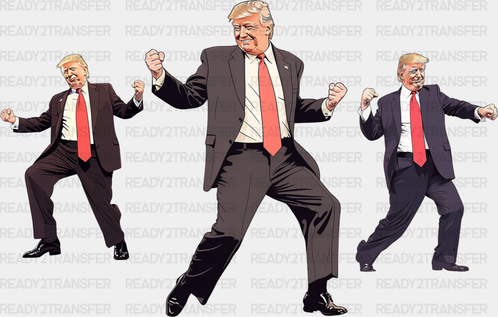 Trump Dancing - Dtf Transfer Adult Unisex S & M (10’’) / Dark Color Design (See Imaging)