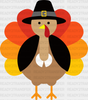 Turkey Fedora Gradient Design - Thanksgiving Dtf Transfer Adult Unisex S & M (10’’) / Dark