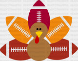 Turkey Football Yellow And Brown - Thanksgiving Dtf Transfer