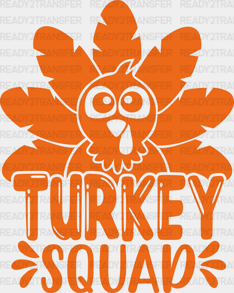 Turkey Squad Design Thanksgiving Dtf Transfer