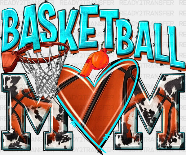 Turquoise Basketball Mom Design  - Basketball DTF Heat Transfer