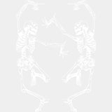 Two Skeletons Dancing - Skeleton DTF Transfers ready2transfer Light Color Design (See Imaging)