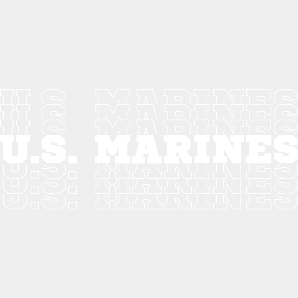 U.S. Marines B&W - Marines DTF Transfers - Adult Unisex - S & M (10’’) / Light Color Design (See Imaging)