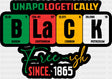 Unapologetically Black Freeish Since 1865 - Juneteenth DTF Transfer Adult Unisex - S & M (10’’) / Dark Color Design