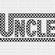 Uncle Checkered Design - Uncle DTF Transfers ready2transfer Dark Color Design (See Imaging)