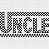 Uncle Checkered Design - Uncle DTF Transfers ready2transfer Dark Color Design (See Imaging)