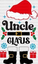 Uncle Claus - Christmas Dtf Transfer Adult Unisex S & M (10’’) / Dark Color Design (See Imaging)