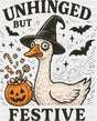Unhinged But Festive - Halloween DTF Transfer ready2transfer Dark Color Design (See Imaging)