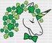Unicorn St. Patrick's Day DTF Heat Transfer, Saint Patricks Day Design, St Paddys Day DTF ready2transfer Black