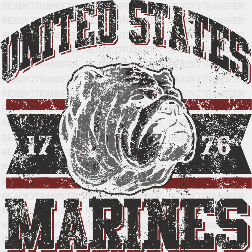 United States Marines 1776 - Marines DTF Transfers - Adult Unisex - S & M (10’’) / Dark Color Design (See Imaging)