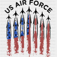 US Air Force Jets - Air Force DTF Transfers - Adult Unisex - S & M (10’’) / Dark Color Design (See Imaging)